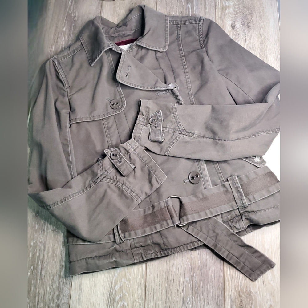 American Eagle women's army brown denim utility jacket Size M